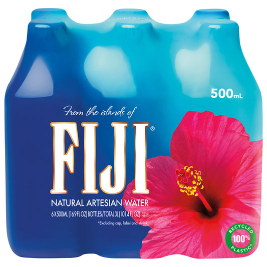 FIJI Natural Artesian Bottled Water 330 mL / 11.15 Fl Ounce Bottle (Pack of 6)