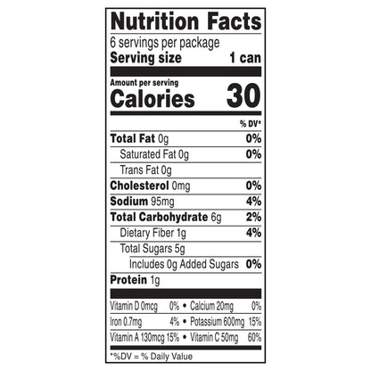 V8 Low Sodium Original 100% Vegetable Juice 6 - 5.5 fl oz Cans
