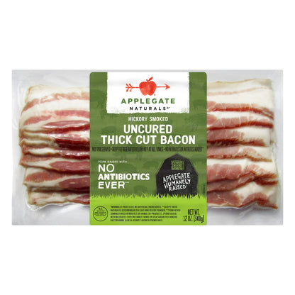 Applegate Naturals® Hickory Smoked Uncured Thick Cut Bacon 12 oz. Pack