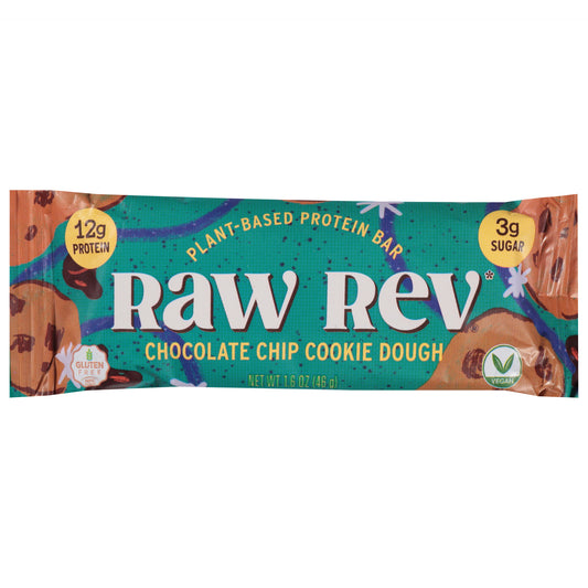 Raw Rev Plant-Based Chocolate Chip Cookie Dough Protein Bar 1.6 oz