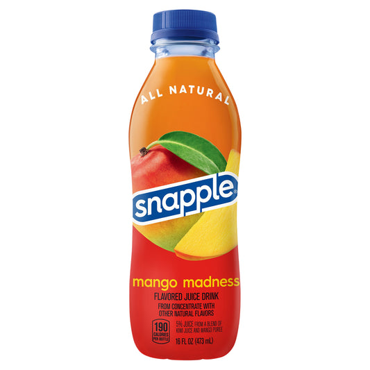 Snapple Mango Madness, 16 fl oz recycled plastic bottle