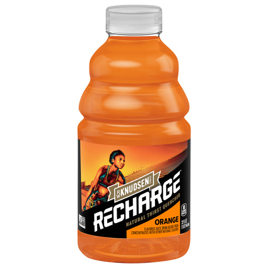 R.W. Knudsen Family Recharge Orange Flavored Juice Sports Beverage with Electrolytes, 32 Ounces