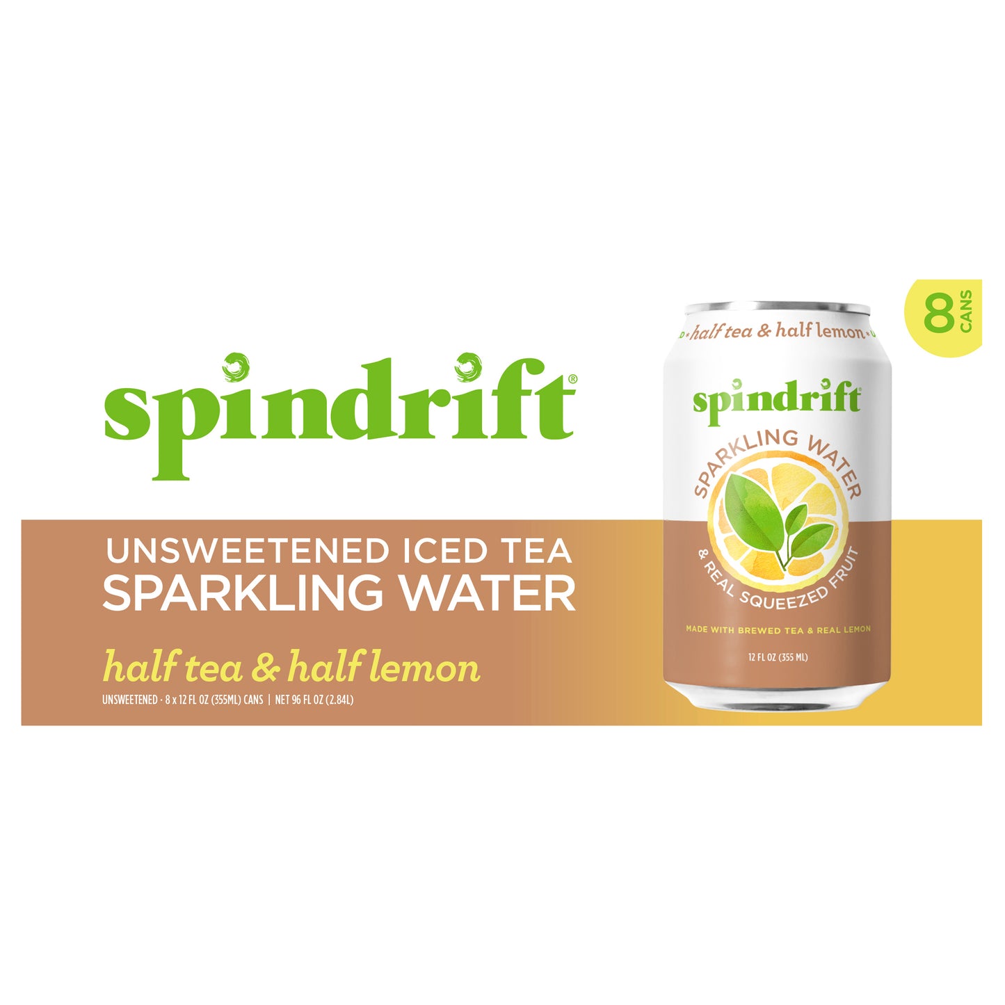 12 oz. Half Tea & Half Lemon Sparkling Water 8pk