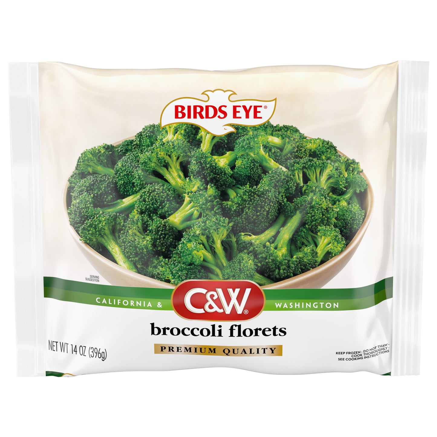 Birds Eye C and W Premium Quality Broccoli Florets, 14 oz