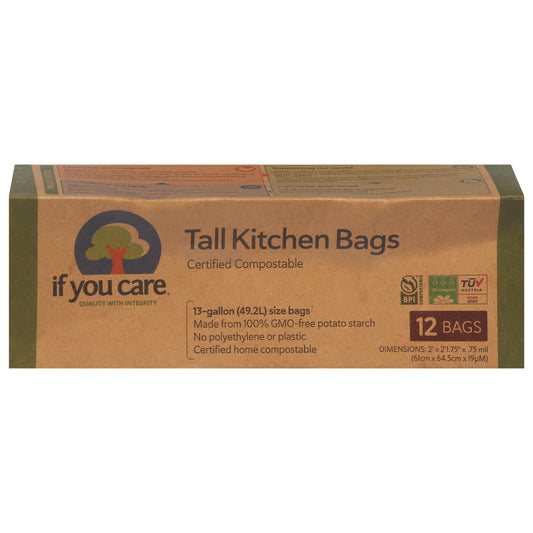 If You Care 13 Gallon Tall Kitchen Bags Bag 12 ea