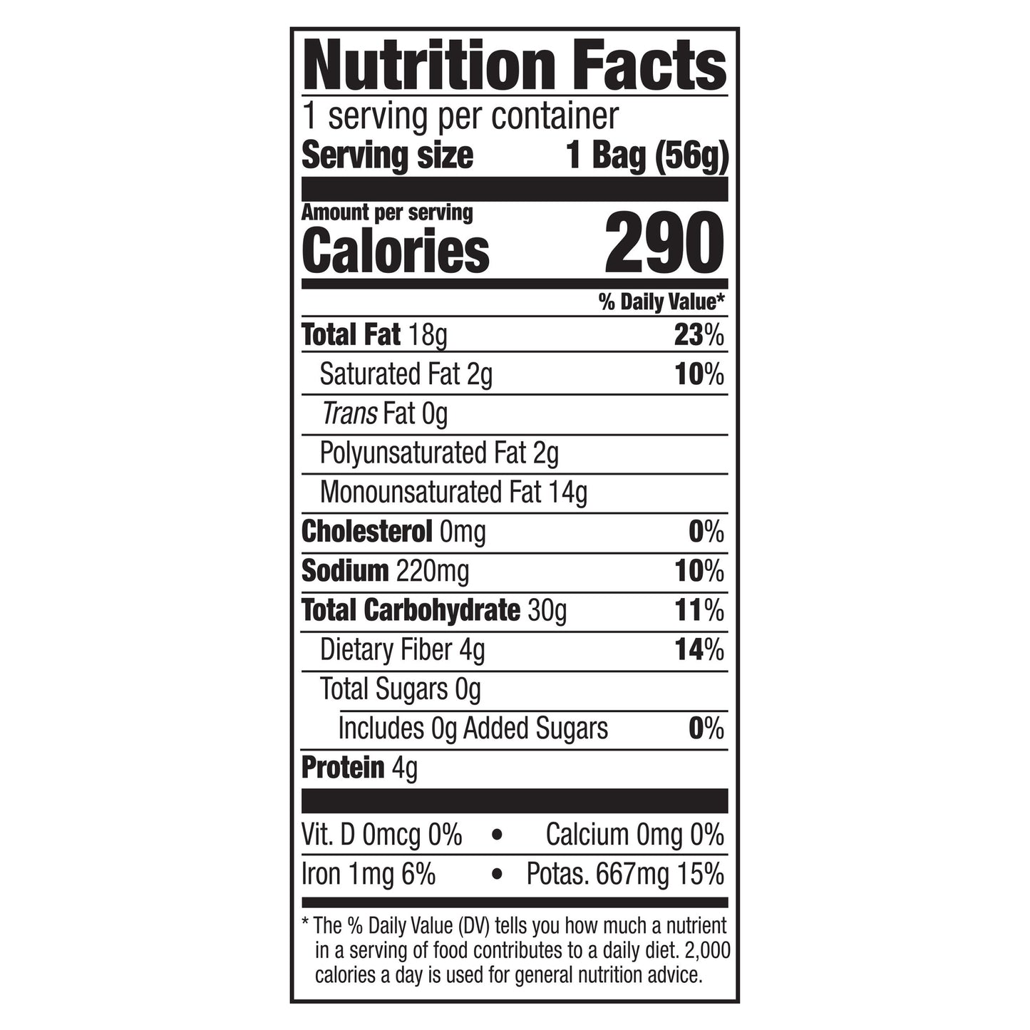 Kettle Brand Sea Salt Potato Chips 2 oz
