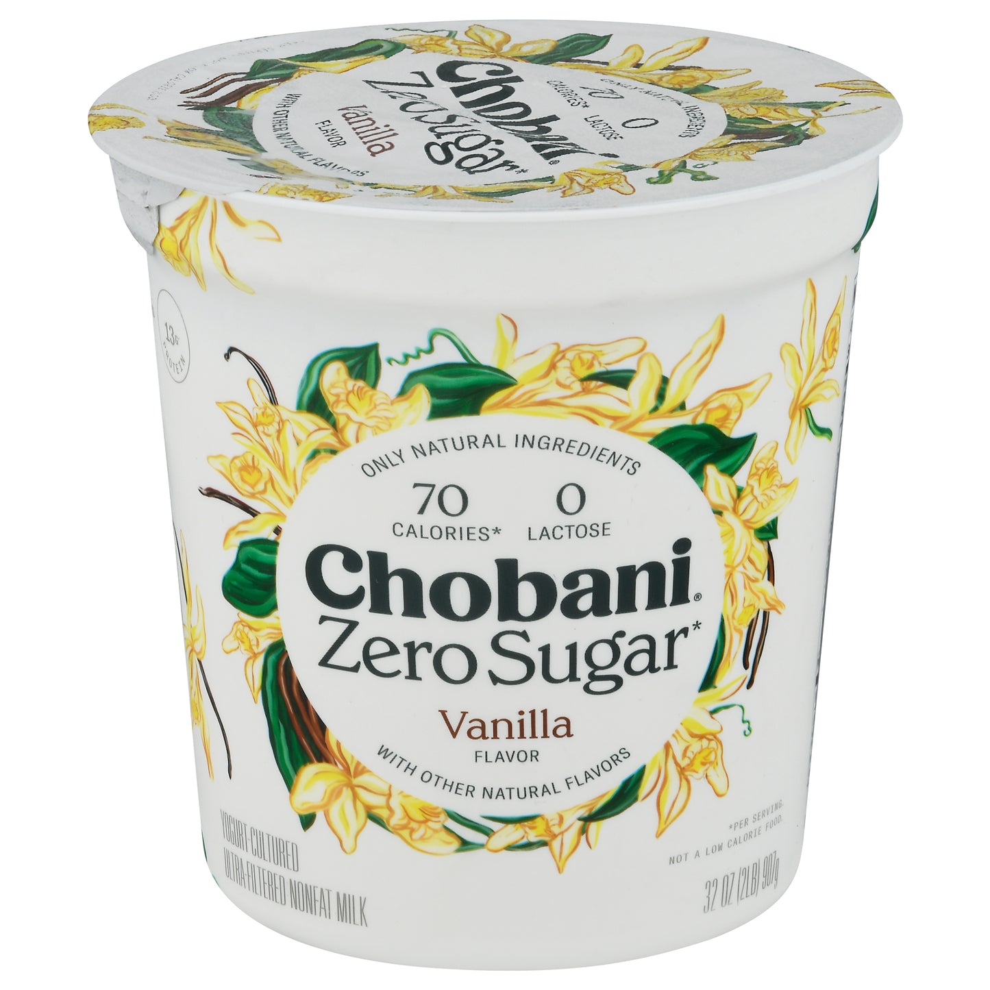 Chobani Zero Sugar Vanilla Flavor Yogurt 32 oz
