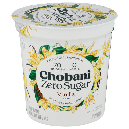Chobani Zero Sugar Vanilla Flavor Yogurt 32 oz