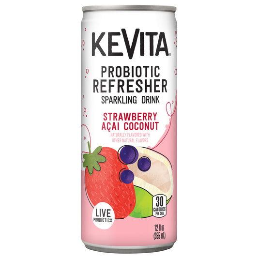KeVita Sparkling Probiotic Drink, Strawberry Açaí, 12 Fl Oz Can