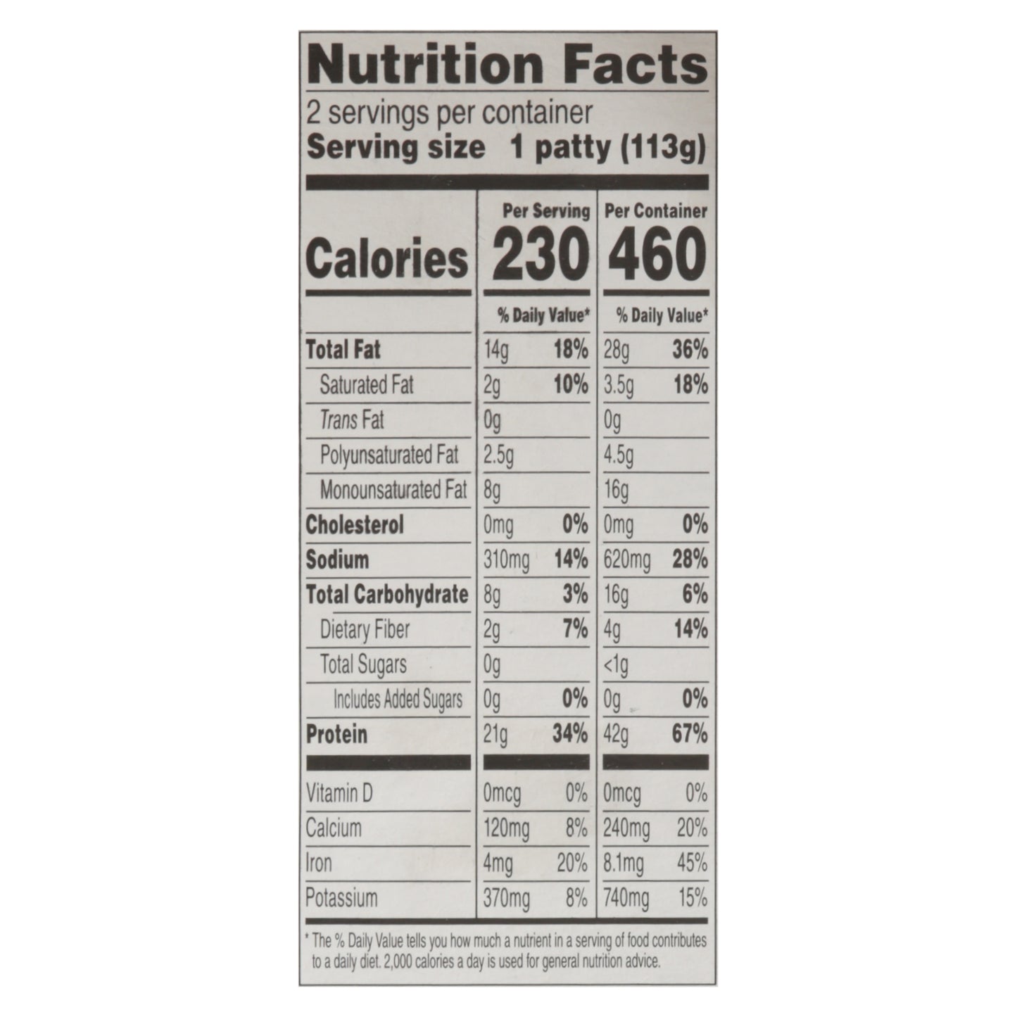 Beyond Meat Patties Plant-Based Beyond Burger 2 - 4 oz Patties