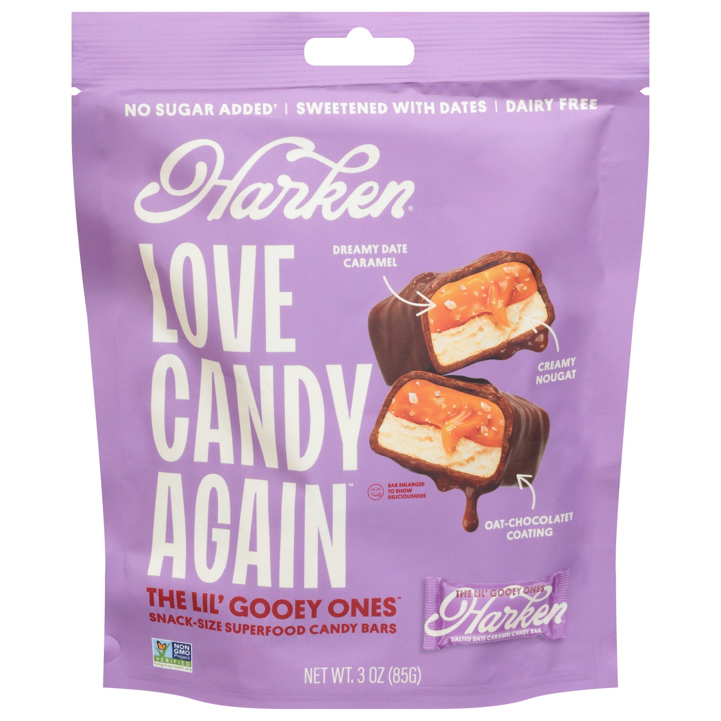 Harken The Lil' Gooey Ones Superfood Candy Bars Snack-Size 3 oz