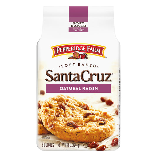 Pepperidge Farm Santa Cruz Soft Baked Oatmeal Raisin Cookies 8 ea