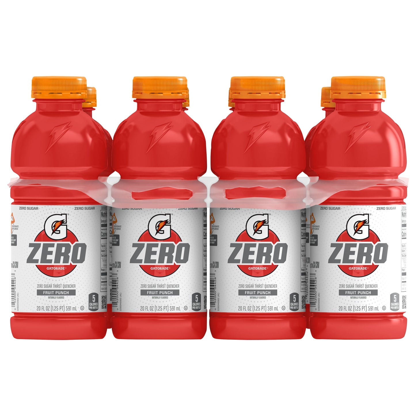 Gatorade Zero Zero Sugar Thirst Quencher Fruit Punch Naturally Flavored 20 Fl Oz 8 Count