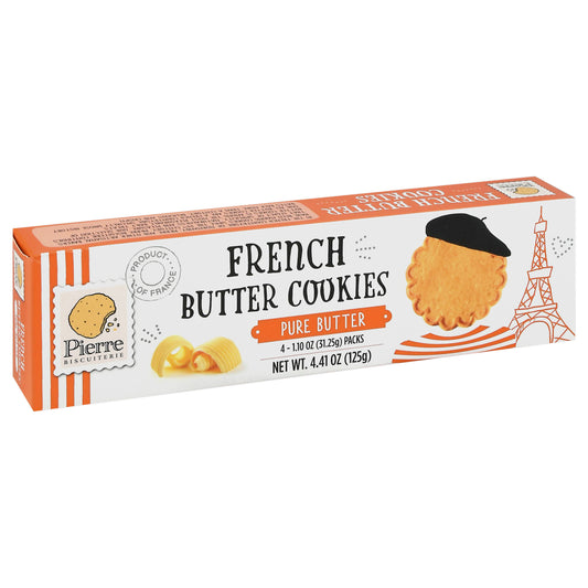 Pierre Biscuiterie Pure Butter French Butter Cookies 4 - 1.10 oz Packs