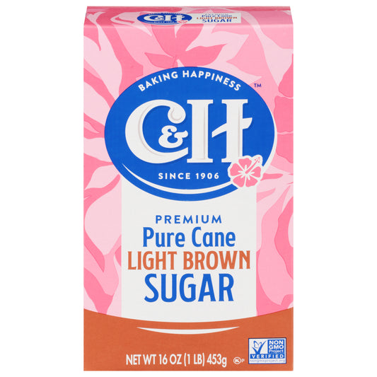 C&H Premium Pure Cane Light Brown Sugar 1 lb