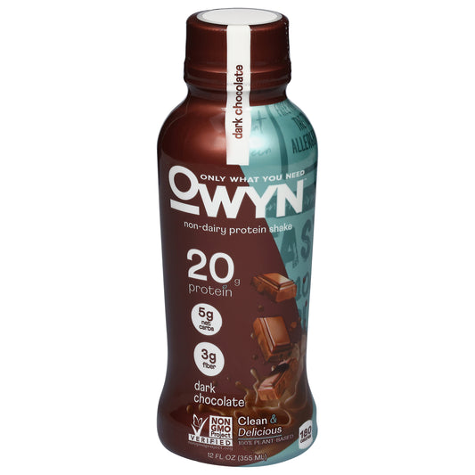 OWYN Non-Dairy Dark Chocolate Protein Shake 12 fl oz
