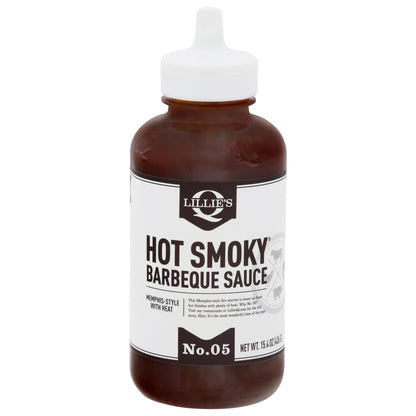 Lillie's Q Hot Smoky Barbeque Sauce 15.4 oz