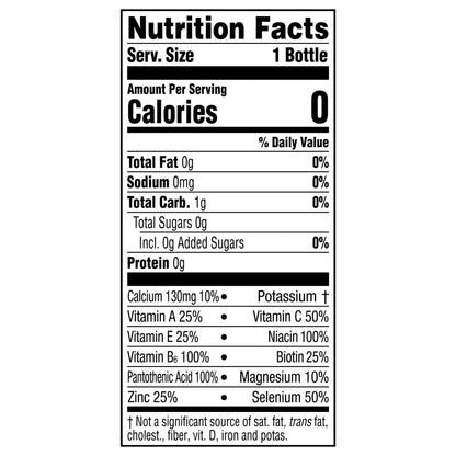 vitaminwater zero sugar squeezed, electrolyte enhanced water w/ vitamins, lemonade drink, 20 fl oz