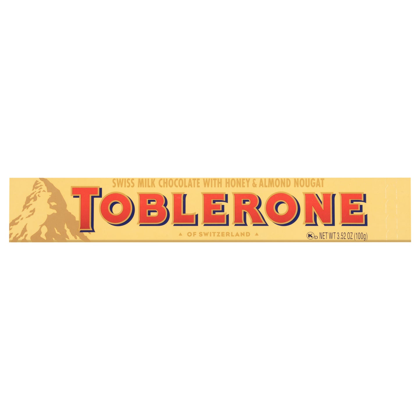 Toblerone Swiss Milk Chocolate with Honey & Almond Nougat 3.52 oz