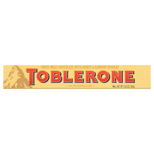 Toblerone Swiss Milk Chocolate with Honey & Almond Nougat 3.52 oz