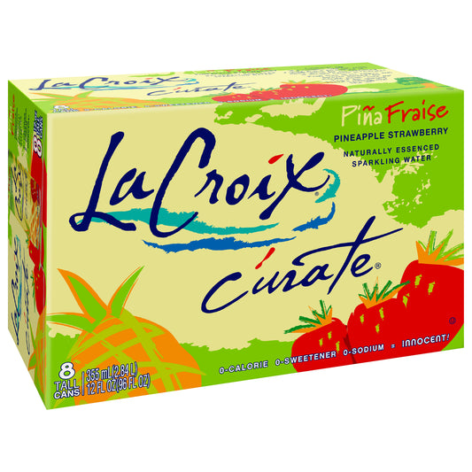 LaCroix Curate Pineapple Strawberry Sparkling Water 8 - 12 fl oz Cans