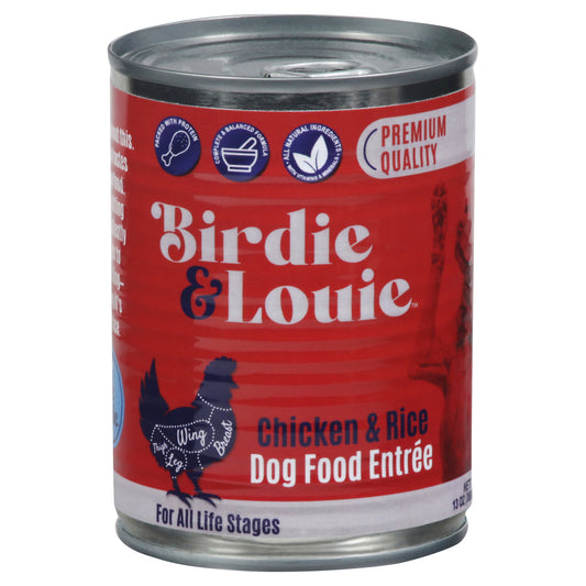 Birdie & Louie Chicken & Rice Dog Food Entree 13 oz