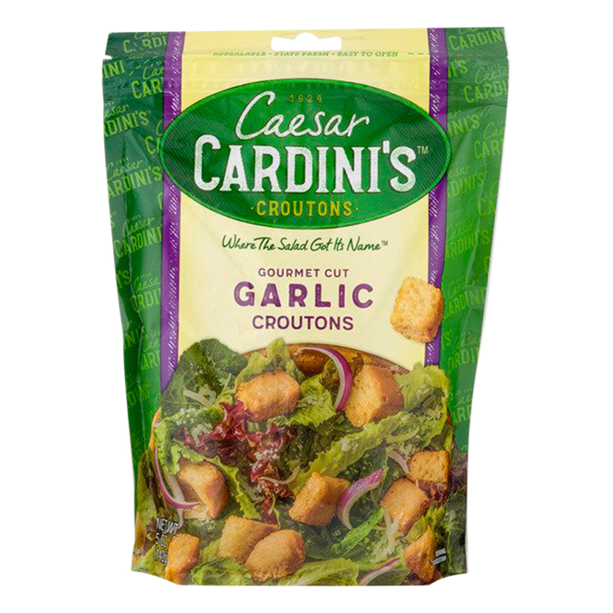 Caesar Cardini's™ Gourmet Cut Garlic Croutons 5 oz. Pouch