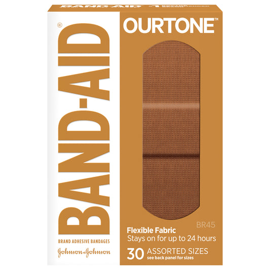 Band-Aid Brand OurTone Adhesive Bandages, BR45, 30 Count