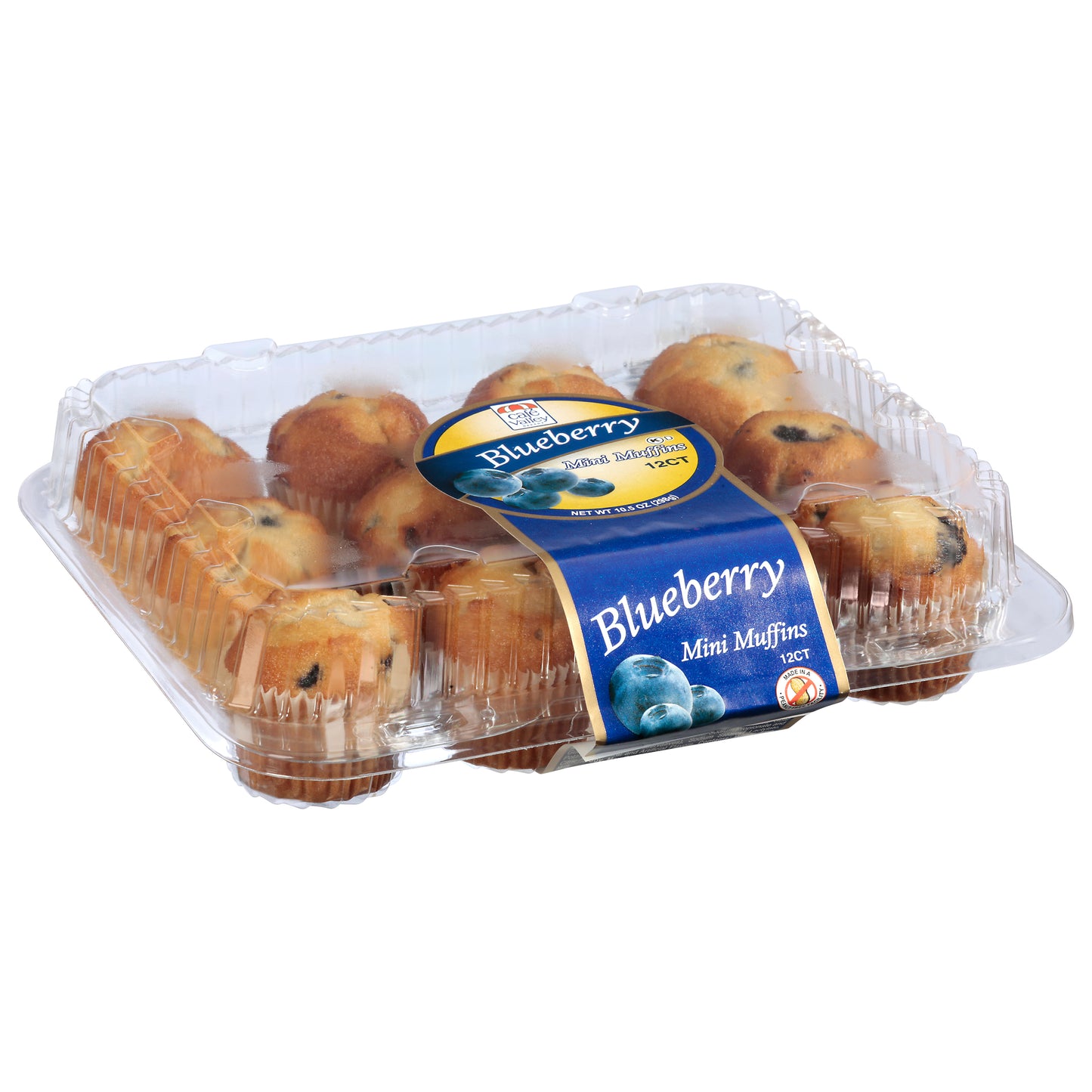 Cafe Valley Bakery Mini Blueberry Muffins 12 ea