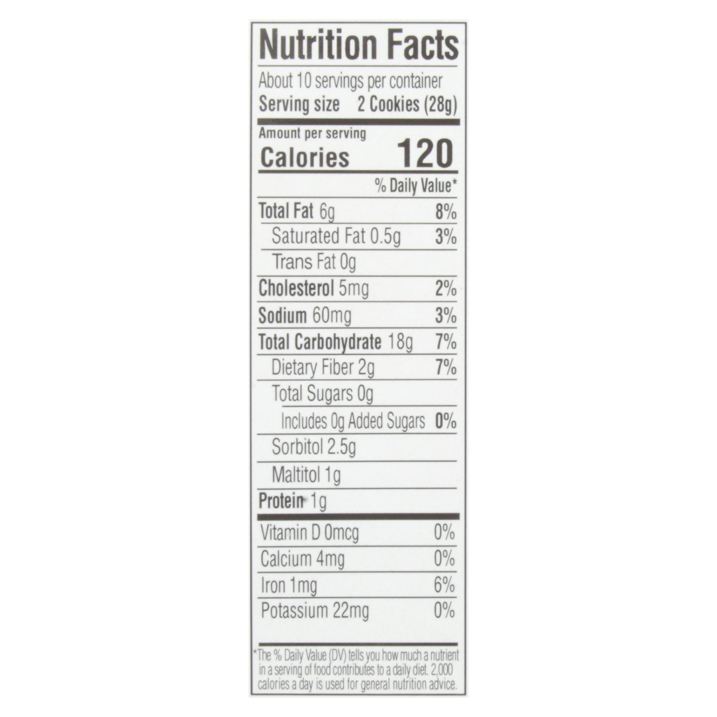Spaans Sugar Free Chocolate Chip Cookies 10 oz