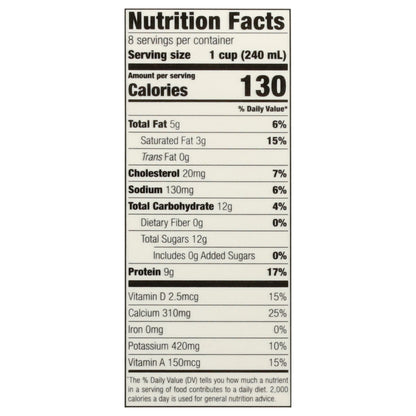 Clover Sonoma Organic Lactose Free 2% Reduced Fat Milk 0.5 gal
