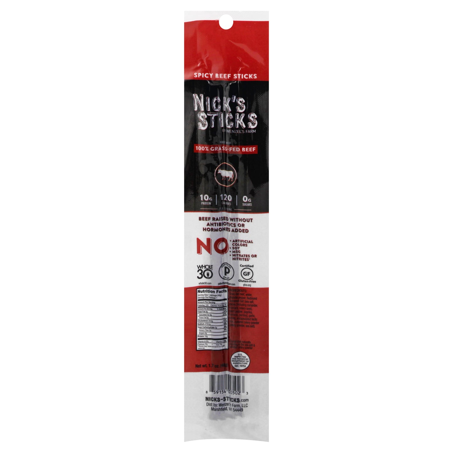 Nicks Sticks Spicy Beef Sticks 1.7 oz