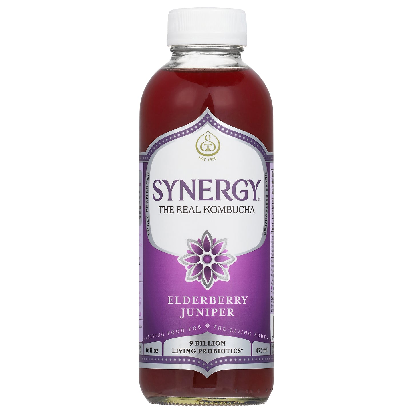 Synergy Elderberry Juniper Kombucha 16 fl oz