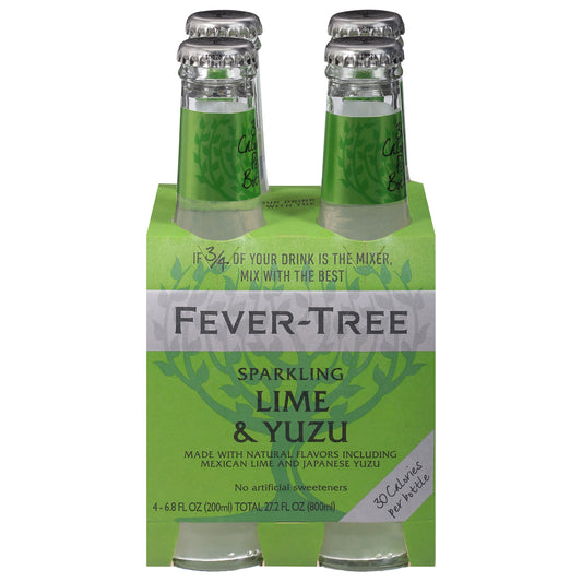 Fever-Tree Sparkling Lime & Yuzu Soda 4 - 6.8 fl oz Bottles