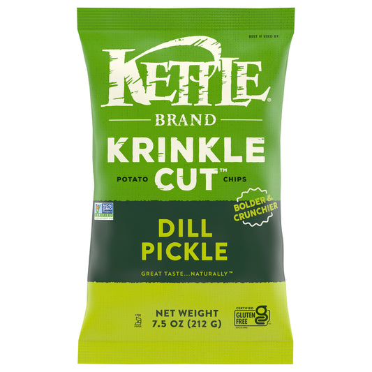 Kettle Krinkle Cut Dill Pickle Potato Chips 7.5 oz