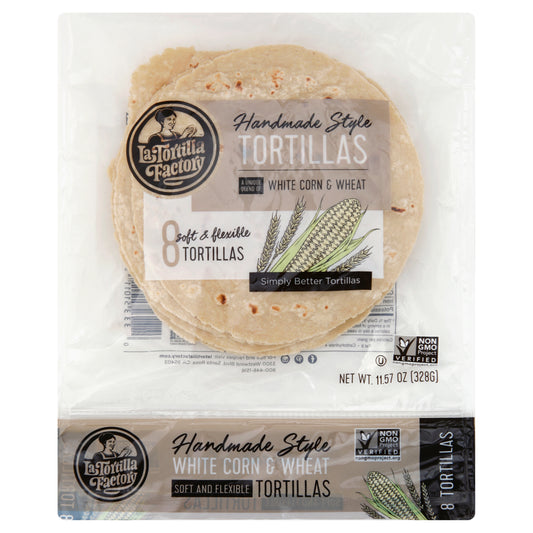 La Tortilla Factory Tortillas 8 ea - White Corn & Wheat