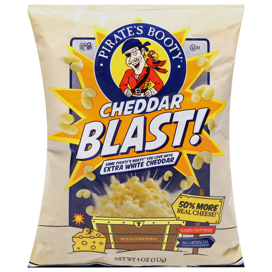 Pirate's Booty Cheddar Blast Rice & Corn Puffs 4 oz