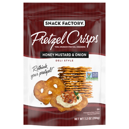 Snack Factory Deli Style Honey Mustard & Onion Pretzels Crisps 7.2 oz
