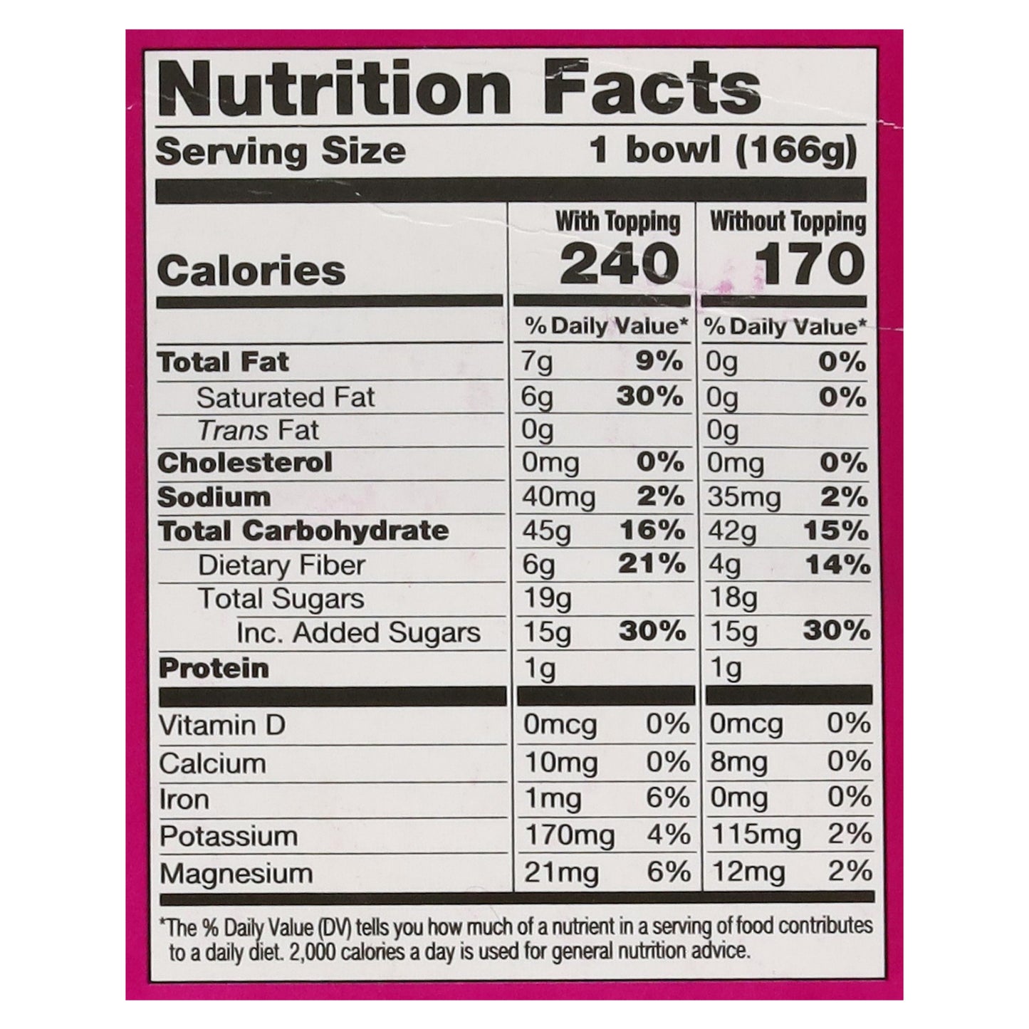 Sambazon Organic Dragon Fruit Smoothie Bowl 5.9 oz