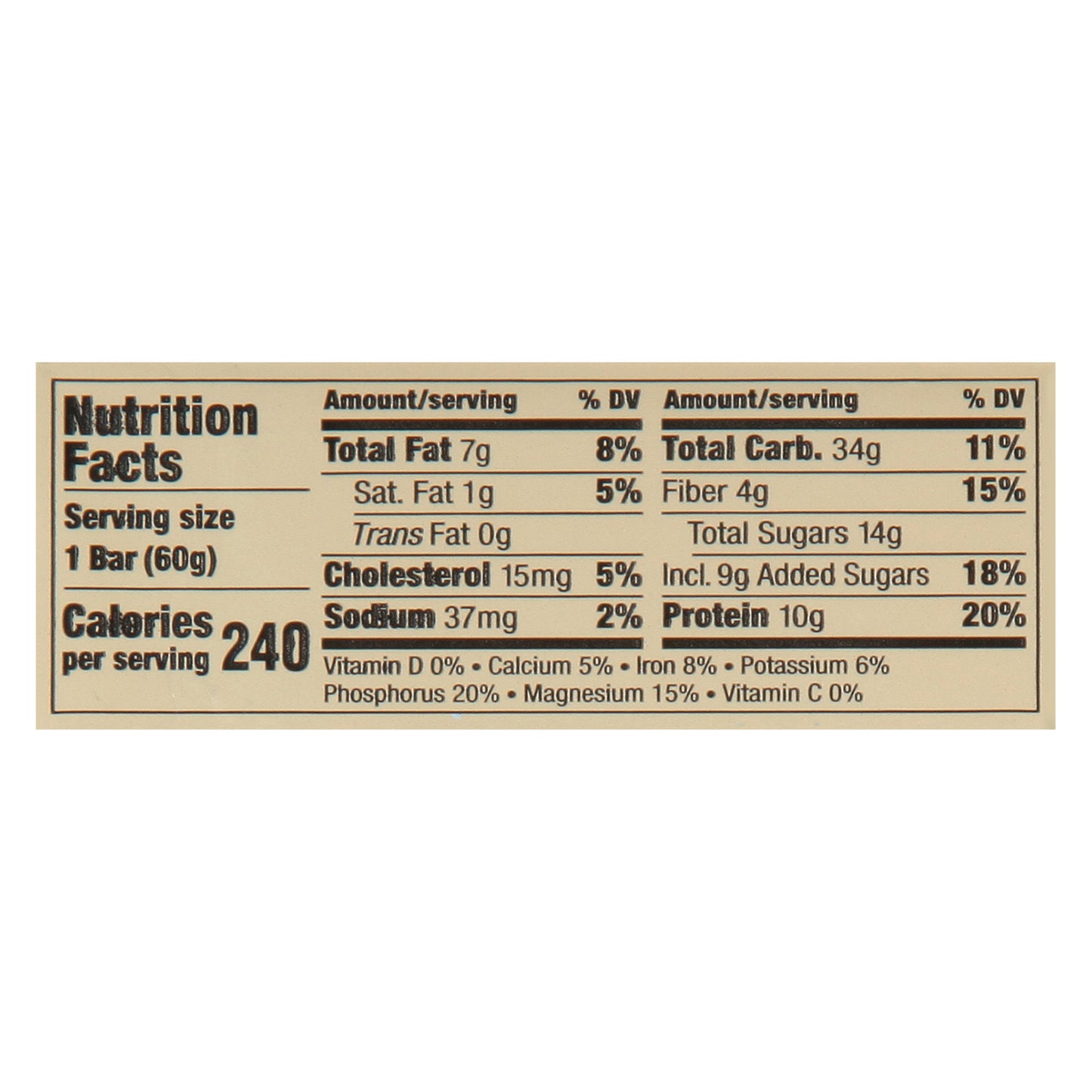 Jambar Organic Artisan Malt Nut Melody Energy Bar 2.12 oz