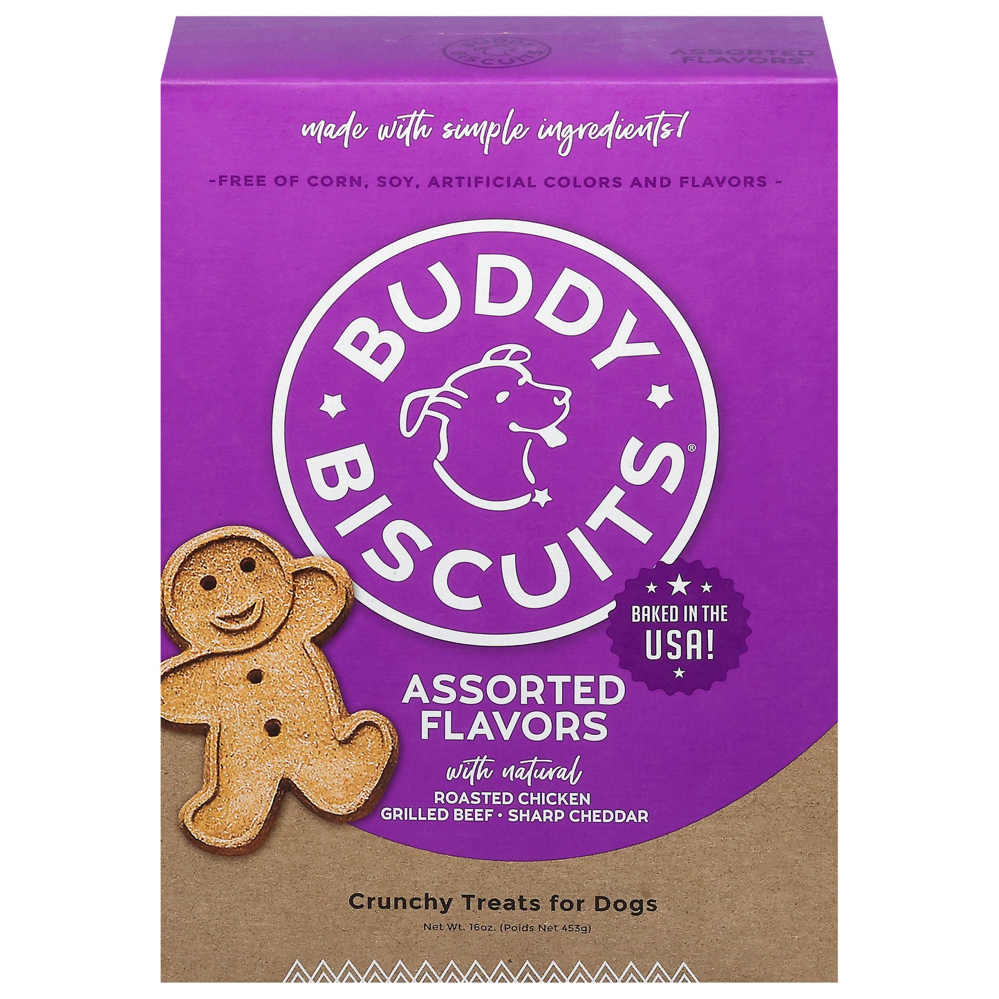 Buddy Biscuits Crunchy Assorted Flavors Treats for Dogs 16 oz