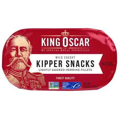 King Oscar Kipper Snacks, Smoked Herring Fillets, 3.54 oz