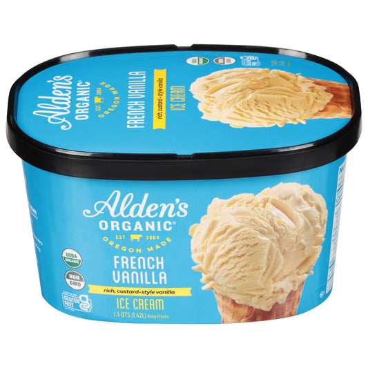 Alden's Organic French Vanilla Ice Cream 1.5 qt