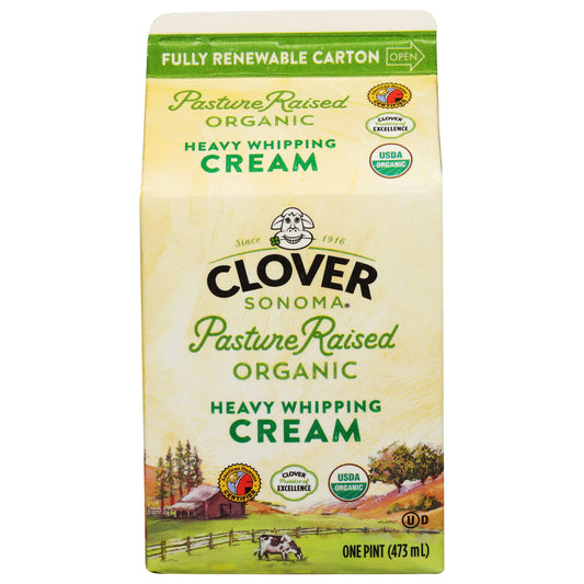 Clover Sonoma Pasture Raised Heavy Whipping Organic Cream 1 pt