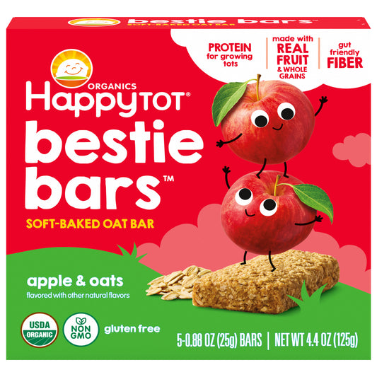 Happy Tot Gluten Free Oat Bar Organic Apples, 0.88 oz. (5 pack)