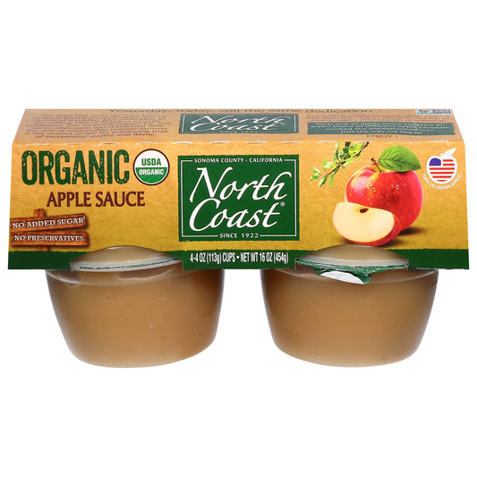 North Coast Organic Apple Sauce 4 - 4 oz Cups