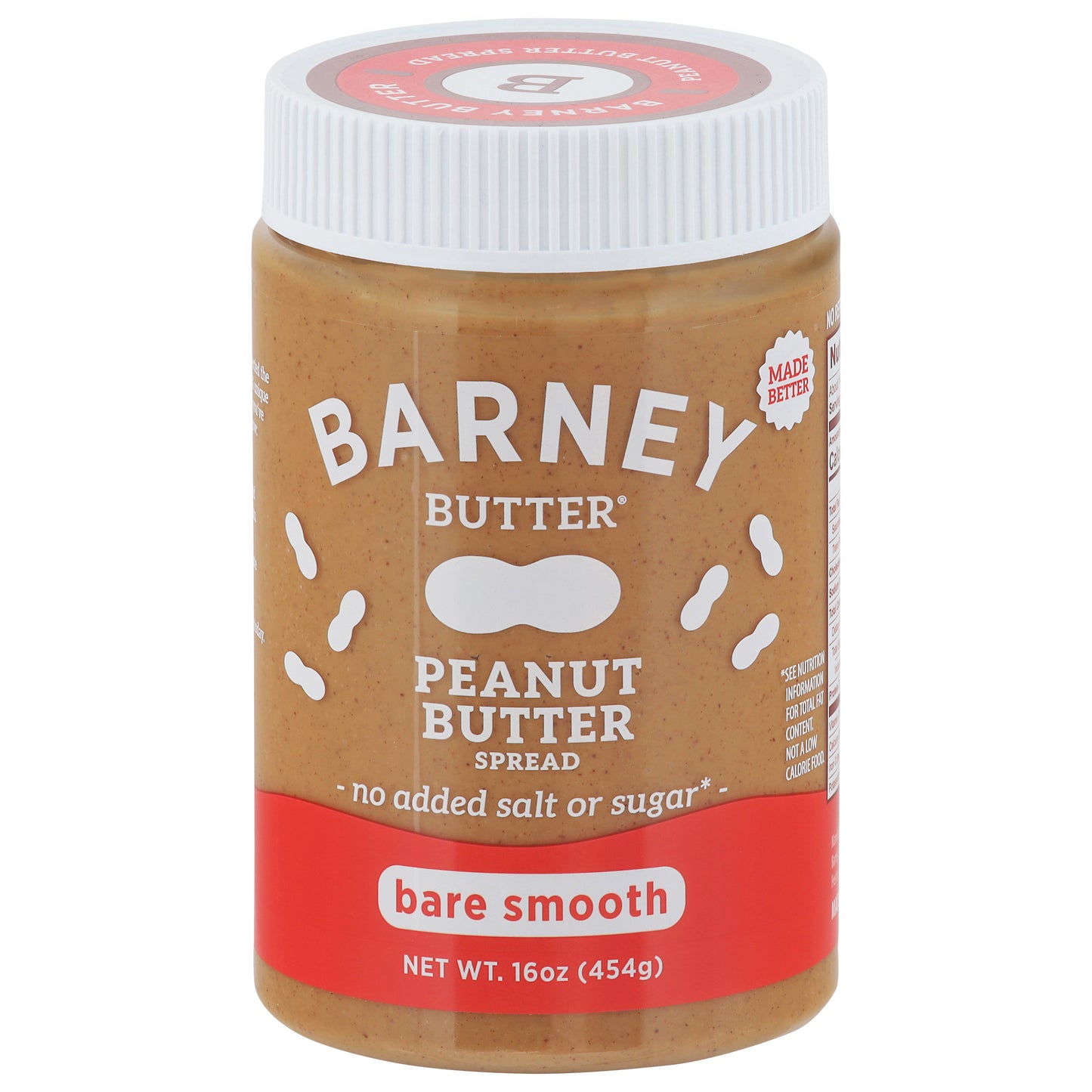 Barney Butter Bare Smooth Peanut Butter Spread 16 oz