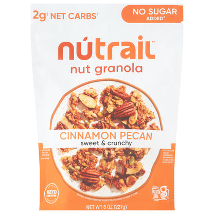 NuTrail No Sugar Added Cinnamon Pecan Nut Granola 8 oz