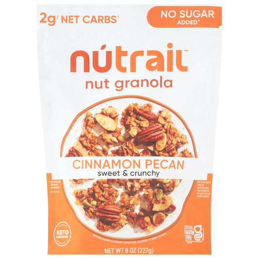 NuTrail No Sugar Added Cinnamon Pecan Nut Granola 8 oz