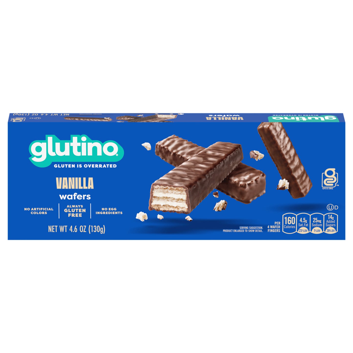 Glutino Gluten Free Chocolate Covered Vanilla Wafers, 4.6 oz.